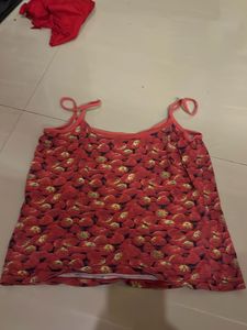 Strawberry Print Camisole Top