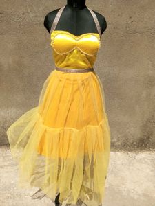 Stunning Yellow Gown with Embellishments