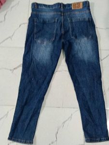 Stylish Ripped Blue Denim Jeans for Men