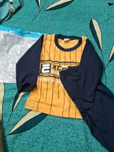 Kids Pajama Set - Yellow &amp; Navy