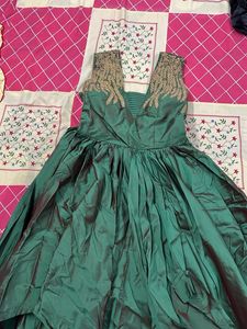 Elegant Emerald Green Gown
