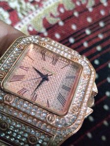 Blinged Out Square Watch