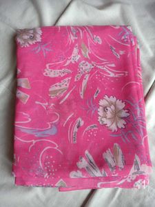 Vibrant Pink Floral Saree