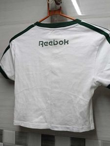 Reebok White Cropped T-Shirt