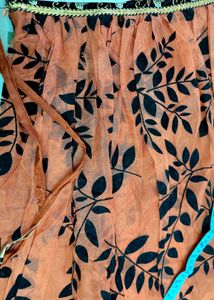 lehenga choli m embroidery work hai aur velvet ka