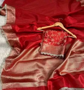 Elegant Red Banarasi Silk Saree