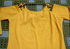 Yellow 'Selfie' Cold Shoulder Top