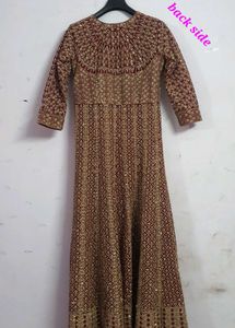 Elegant Maroon Embroidered Ethnic Gown
