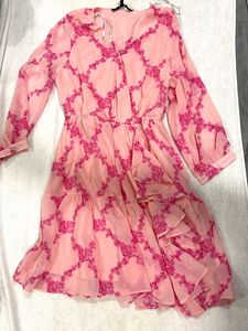 Chic Pink Floral Mini Dress