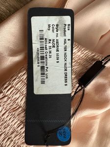 Pretty Satin Nude Halter Neck Mini Dress