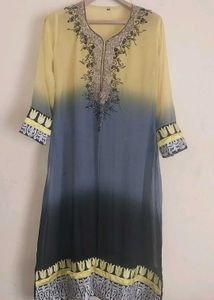 Embroidered Ombre Kurta