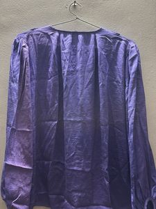 Flowy V-Neck Purple Tunic Top