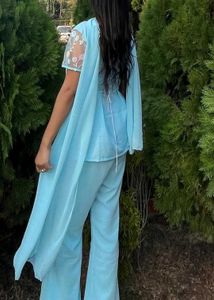 Stunning Blue Embroidered Kurta Set