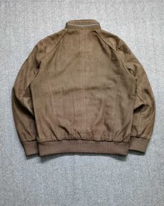 Men's Brown Suede Bomber Jacket
