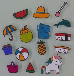 Beach,Animals And Sushi Themed Sticker Set🏖🐘🍣