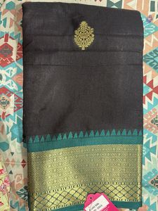 Elegant Black Kashi Silk Saree