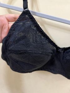 Black Non padded Net Bra