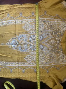 W brand Yellow Embellished Kurta