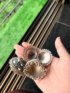 Oxidized Jhumka Earrings
