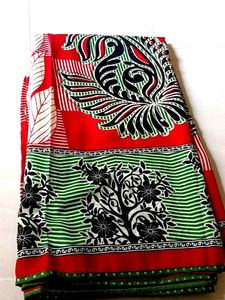 Vibrant Floral Print Saree