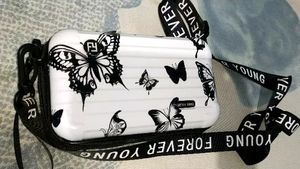 New Black And White Sling Bag