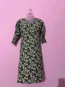 Stylish Leaf Print Kurta