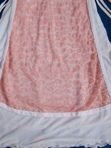 Elegant Pink &amp; White Kurti