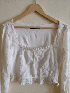 Vintage White Long Sleeve Top