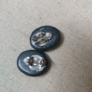 Lazulite Stone Studs Clip-on