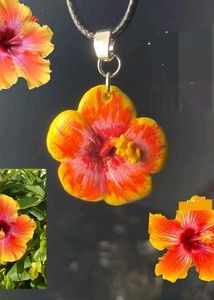 y2kHibiscus Flower Pendant Necklace