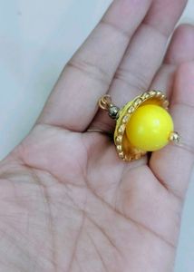 Yellow Jhumka Earrings