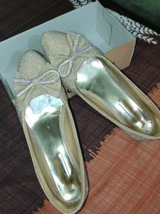 Sparkly Ballet Flats with Bow Detail buy now