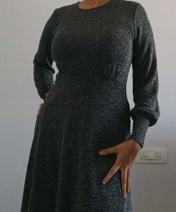 Sparkling Chevron Print Dress