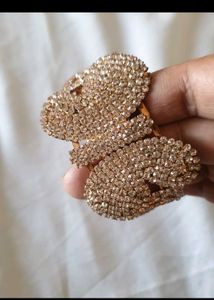 Sparkling Butterfly Bangle Bracelet