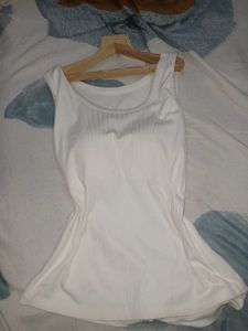 Padded White  Tank Top