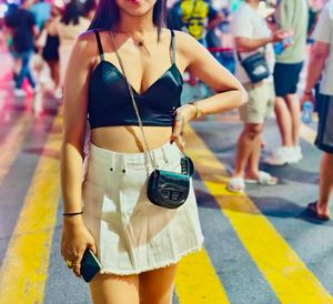 Chic black short top