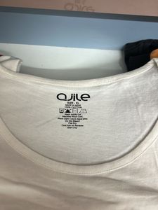 Ajile White Cotton T-Shirt