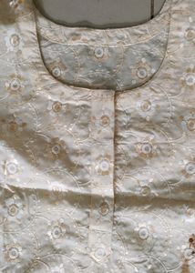 Ladies Cotton Dress With Embroidery