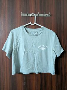 Mint green crop top