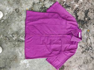 Drop Shoulder Crop Shirt