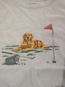 Light Blue T-Shirt with Dog Graphic