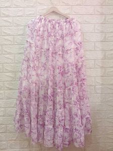 Flowy Floral Tiered Maxi Skirt