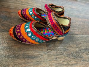 Embroidered Multicolor Sandals