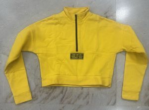 yellow zip sweatshirt