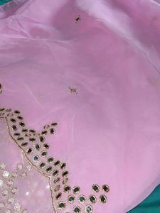 Pink Mirror Work Dress