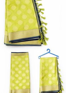 Offer-New Elegant Lime Green Polka Dot Dupatta