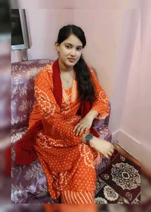 Elegant Orange Bandhani Kurta Set XXL
