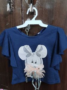 Cute Blue Mickey Mouse Top