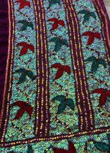 Handwork Purple  Saree