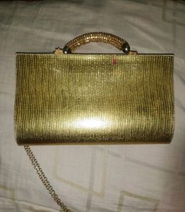 Golden Party Clutch Bag